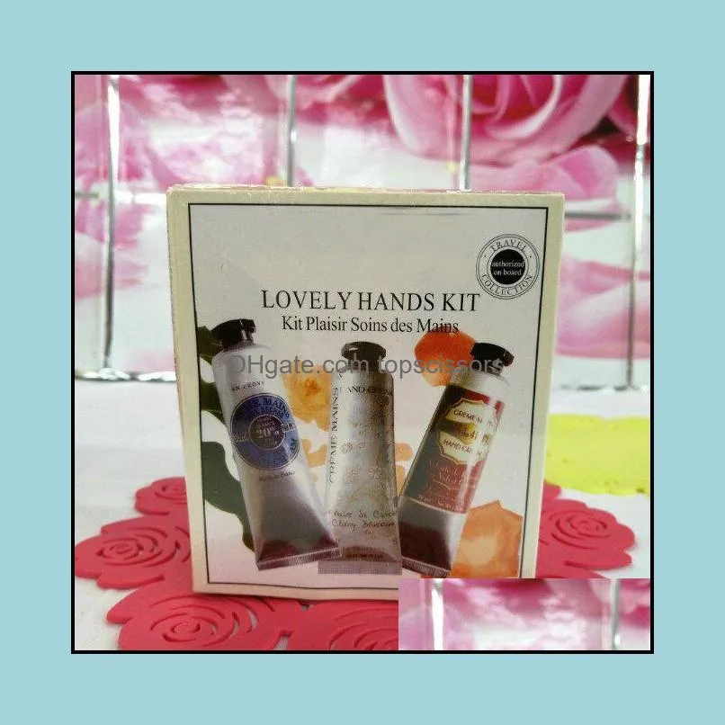 30ml hand creams 1box 6pcs gift nox set famous brand shea butter peony rose velvet cherry blossom hands cream with 6 pieces pack suit mini hand lotions fast