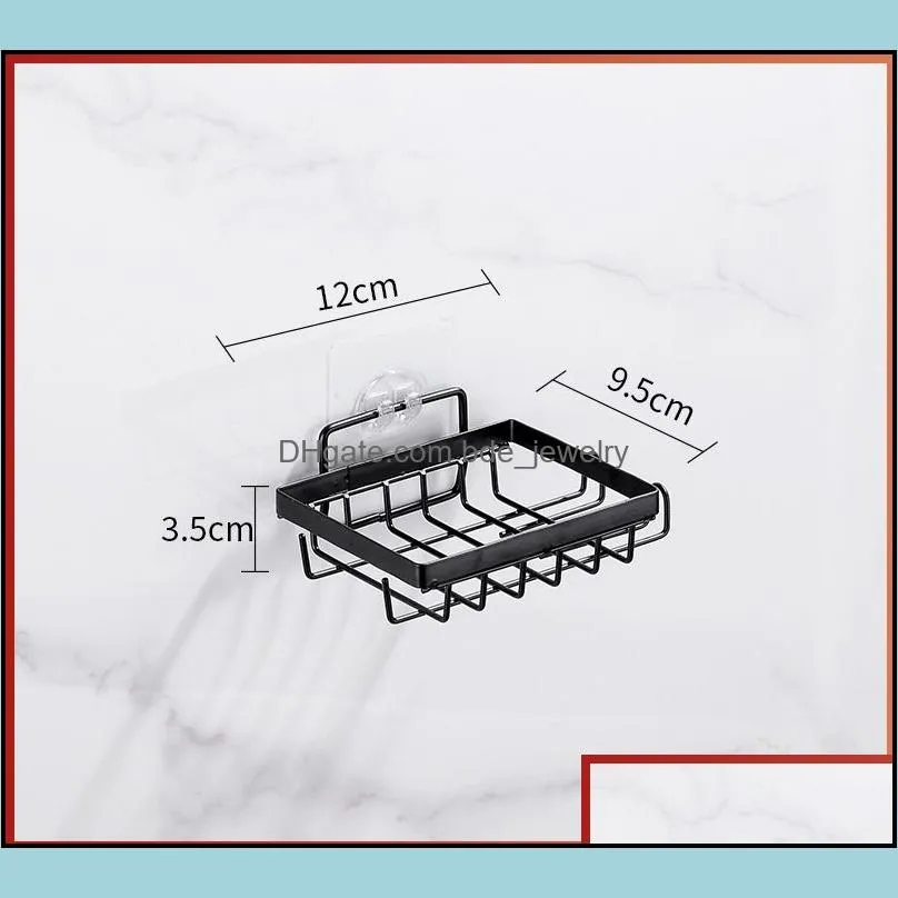 punch bathroom rack toilet wallmounted soap shampoo bath drain rack kitchen finishing storage rack