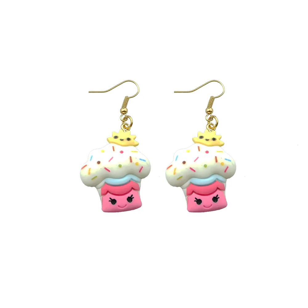 cake donuts earring for women resin ice cream drop earrings children handmade jewelry diy gifts