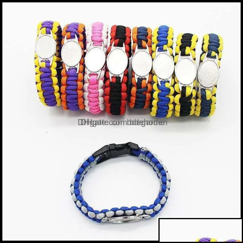 mexico flag paracord survival outdoor cam bracelets for women men girls friendship rope 550 7 bracelet jewelry drop delivery 2021