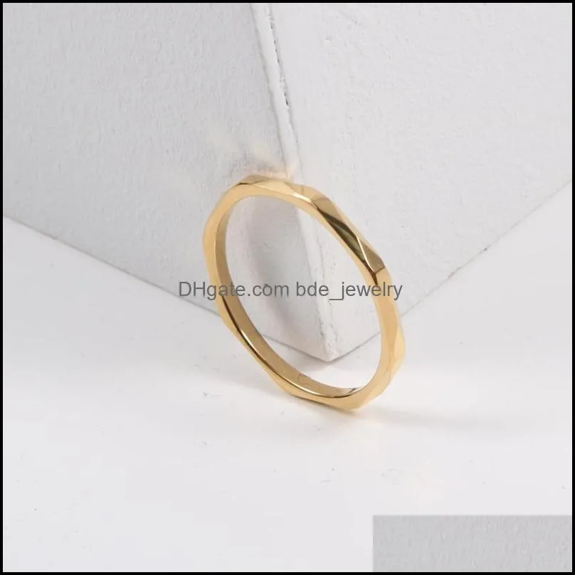 cluster rings stainless steel gothic trendy ring for womens gold wedding minimalism gift female fashion jewelry accessories 2021