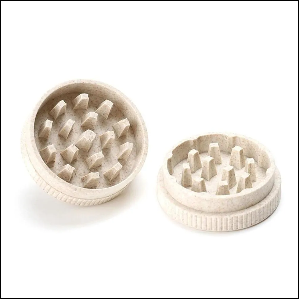 56mm biodegradable pe tobacco herb grinder smoking accessories 2layer plastic grass grinders cigarette crusher