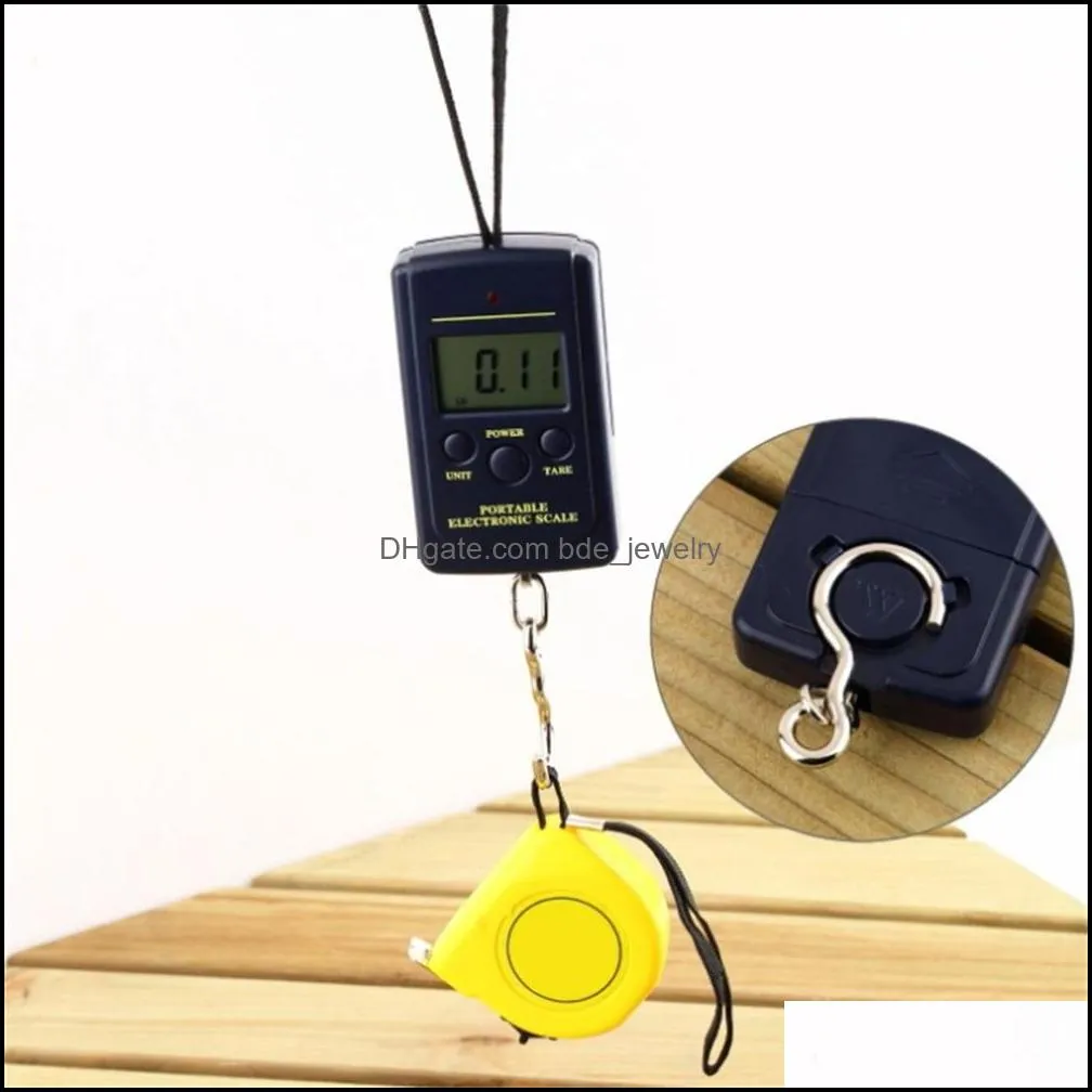 40kg digital scales led display hanging hook luggage fishing weight scale household fashion portable electronic scales tta19832