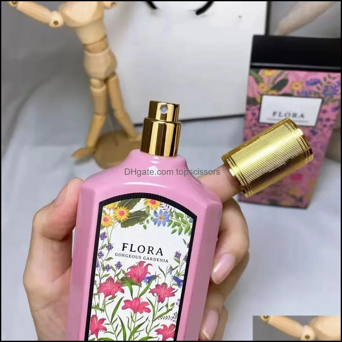 flora perfume 100ml women perfumes eau de parfum 3 3fl oz long lasting smell blossom fruit flower edt lady spray fragrance cologne top version quality fast