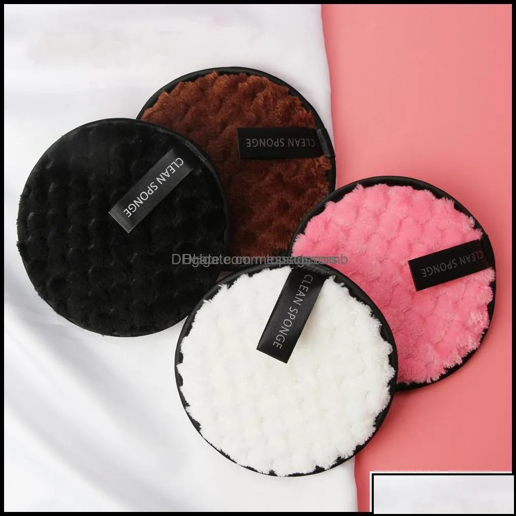 Makeup Remover Health Beauty Microfiber Cloth Pads Facial Puff Cotton Double Layer Face Cleansing Towel Reusab Dhwde