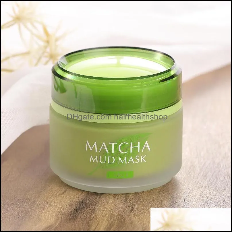 laikou deep clean matcha mud mask for ance skin purifying remove blackheads green tea facial cleaning clay masks 6pcs