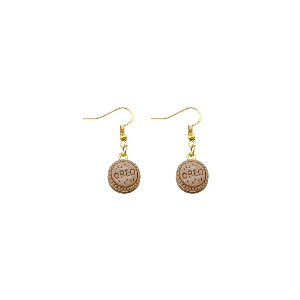 cute donuts chocolate earring for women resin biscuits drop earrings children handmade jewelry diy gifts dangle earrings
