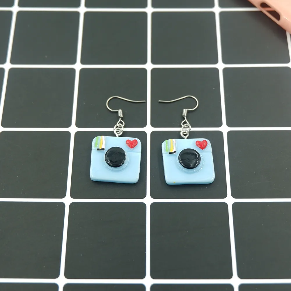 kawaii camera game controller earrings earring costume trendy style woman girl jewelry drop shipping dangle earrings