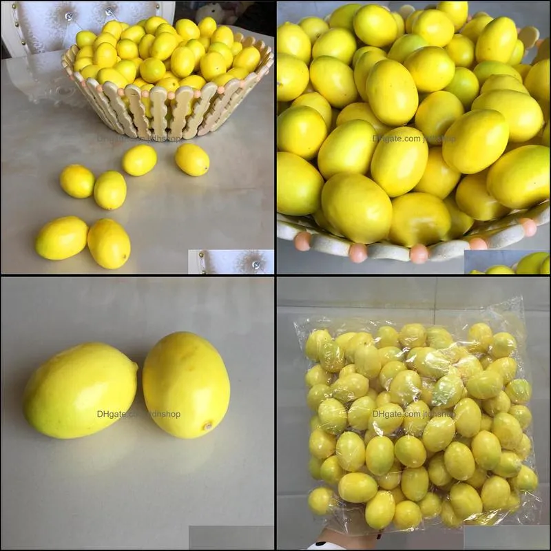 4 5cm mini artificial faux lemon simulation polylon washable fruits living room home decor festival decoration 100pcs/lot dec259
