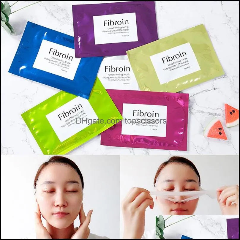 fibroin silk ultra firming mask water hydrating moisturizing oil control collagen biological cosmetic face mask 100pcs