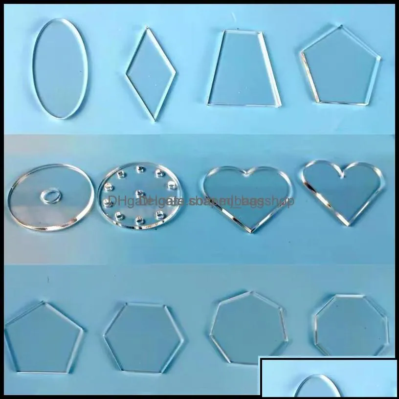 Greeting Cards 20Pcs Clear Acrylic Hexagon Blank Place Laser Cut Sheet Plain Tiles Wedding Decoration For Table Numbers Guest Name Drop