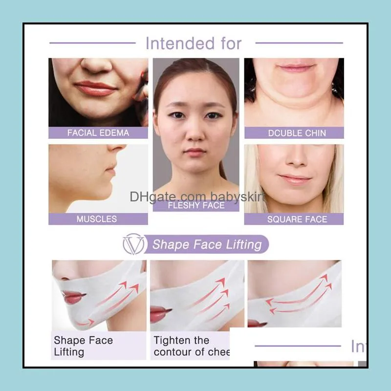 elaimei vshaped ear loop style facial mask 3d vline lifting firming face mask tighten chin cheek reduce puffiness 4pcs/set