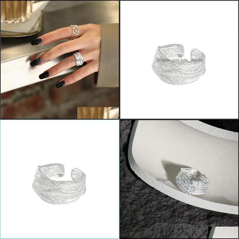cluster rings sterling silver 925 punk minimalist irregular designer gift for women personalized handmade fine boho 2021 jewellery