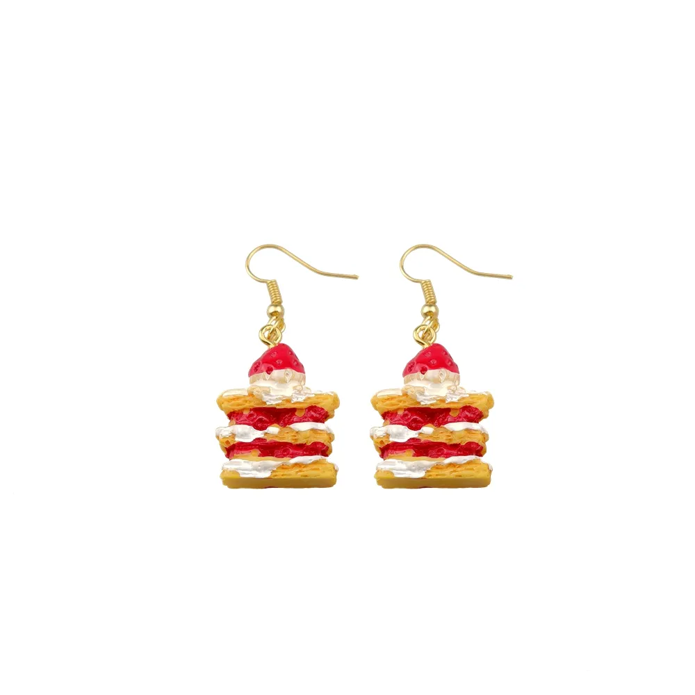 cake earring for women resin pizza drop earrings children handmade jewelry diy gifts dangle earrings