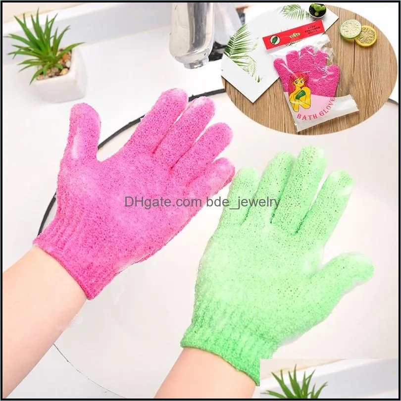candy color shower bath gloves exfoliating wash skin spa massage scrub body scrubber glove gift