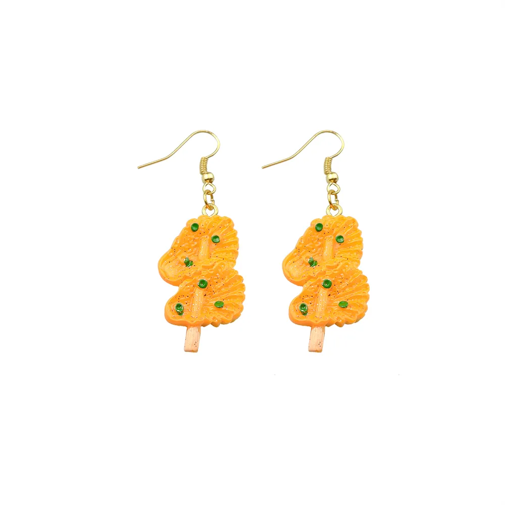 funny barbecue earring for women resin cake drop earrings children handmade jewelry diy gifts