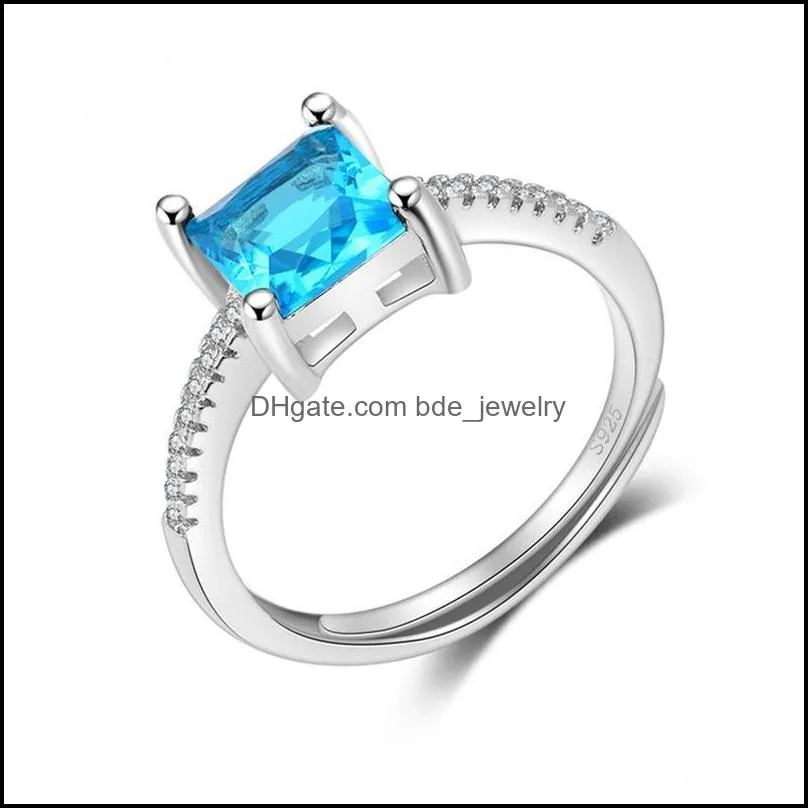 cluster rings fashionable silver color female ring temperament love inlaid zircon hand jewelry