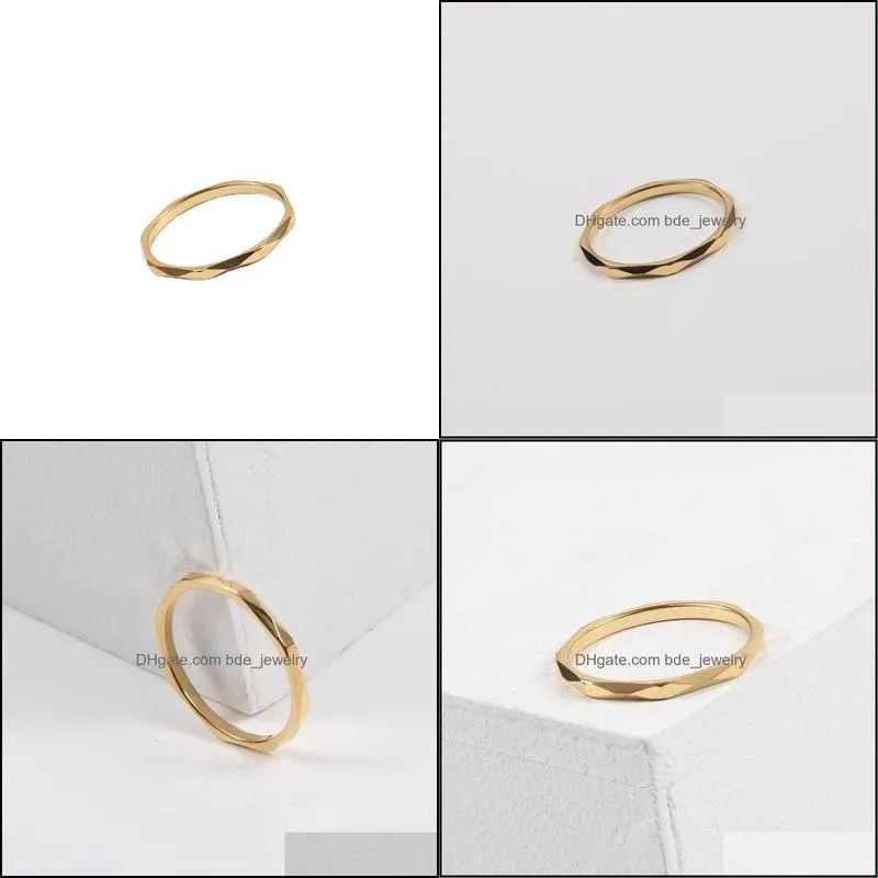 cluster rings stainless steel gothic trendy ring for womens gold wedding minimalism gift female fashion jewelry accessories 2021