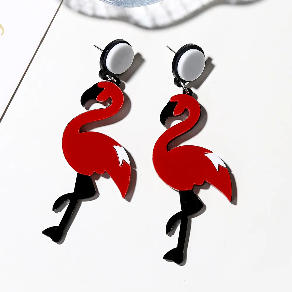 yaologe new punk astronauts drop earrings for women retro statement metal acrylic fashion funny dangle earring jewelry for party