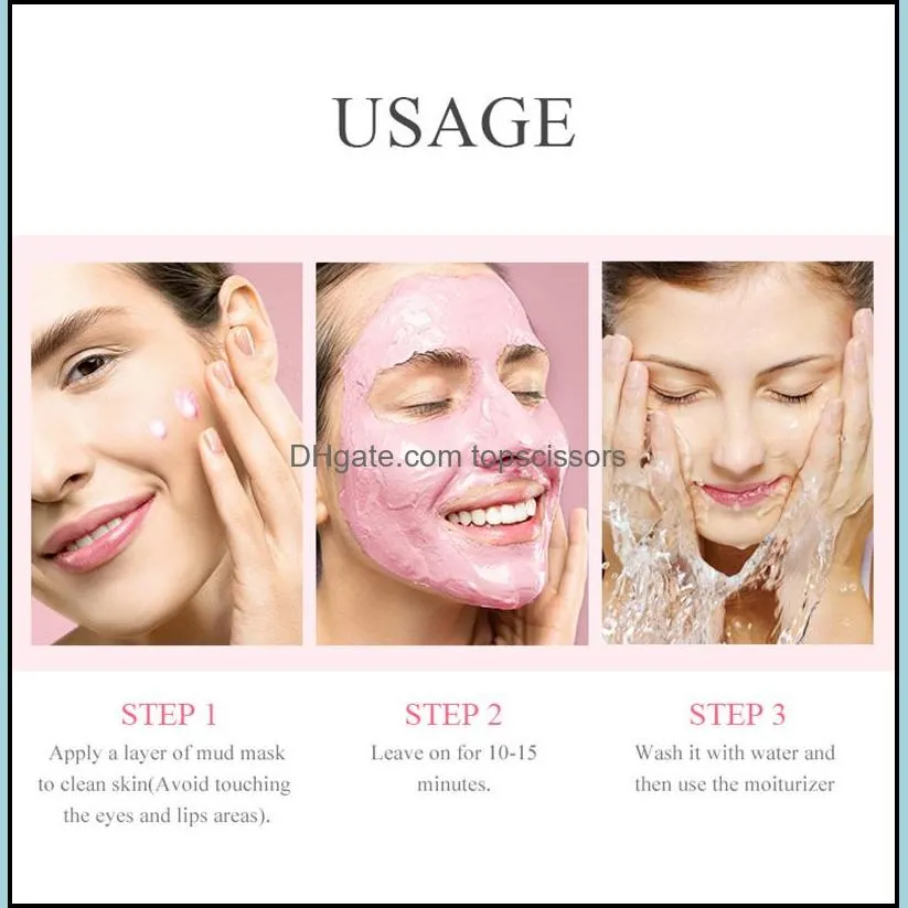 laikou japan sakura mud face mask night facial packs skin clean dark circle moisturize face care masks