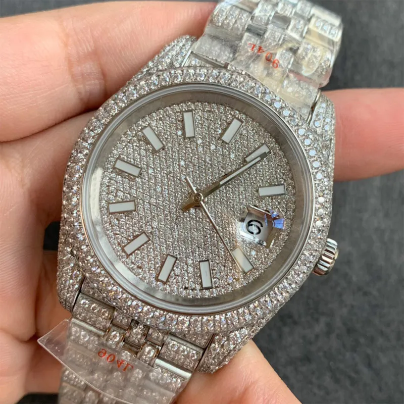 Diamond Watch Mens Watches 41MM Automatic Mechanical Women Watch Wristwatch Montre de Luxe Stainless Steel Strap Fashion Wristwatches