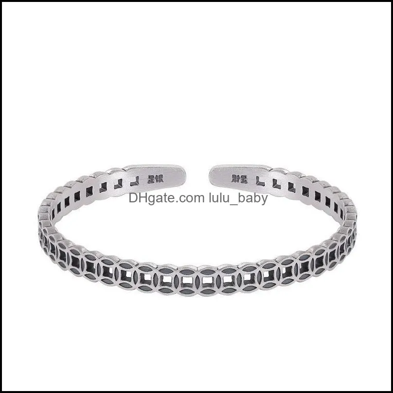 bangle vintage silver women cuff bracelets ancient chinese coins designer braceletbangle