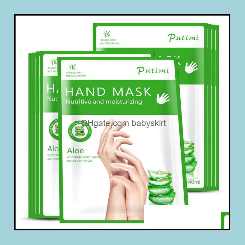 aloe lavender extract moisturizing hand mask super smoothing spa hand mask gloves exfoliating skin spa gloves 6pairs