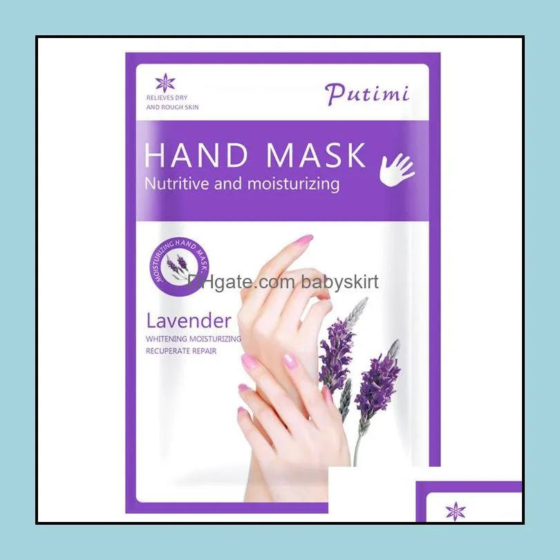 aloe lavender extract moisturizing hand mask super smoothing spa hand mask gloves exfoliating skin spa gloves 6pairs