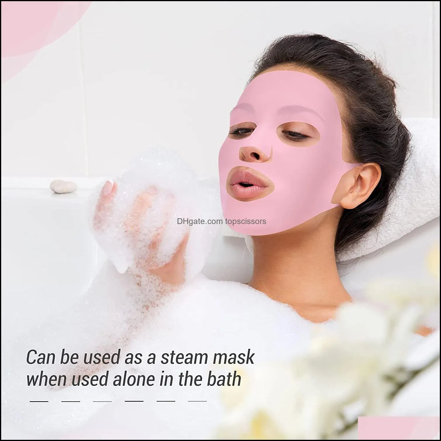 reusable silicone face mask holder for sheet masks moisturizing facial mask cover prevent evaporation beauty skin care tool