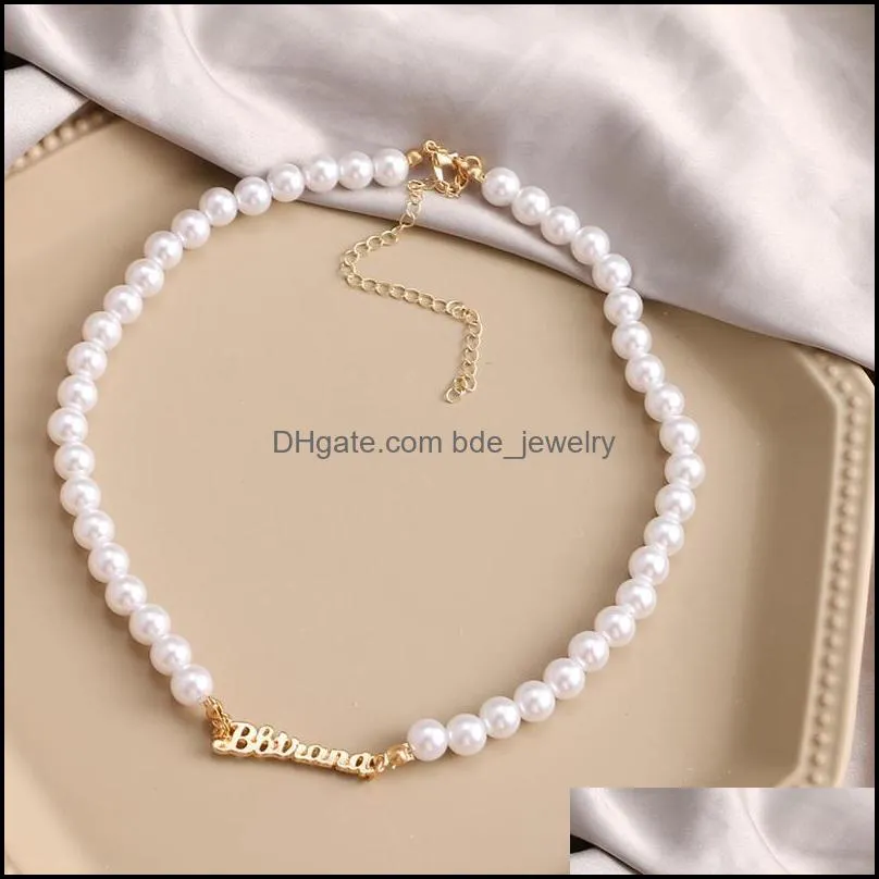 pendant necklaces wife white big imitation pearl choker necklace for women chain 2022 trend fashion summer beach jewelrypendant