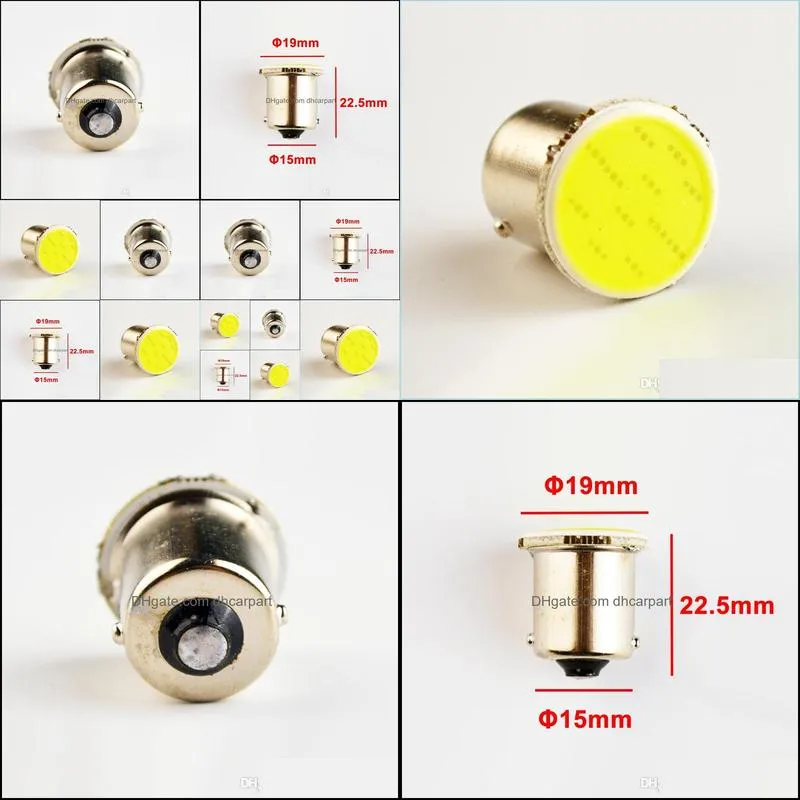 10x cob p21w led 12smd 1156 ba15s 12v bulbs white red blue yellow truck rv vehicle interior light parking auto car lamp 10pcs