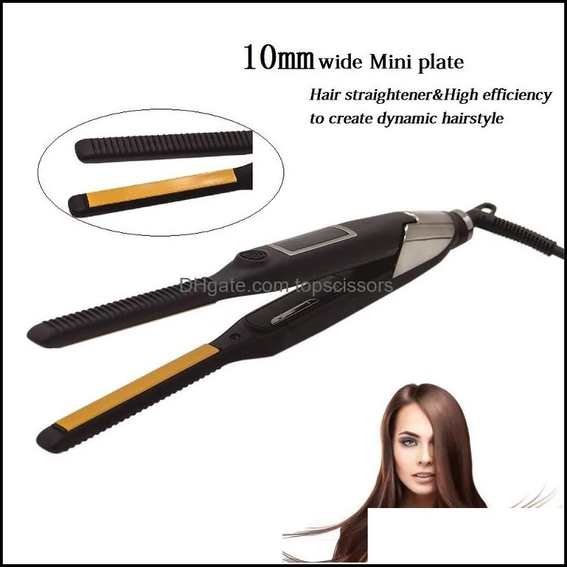 chjpro 10mm flat iron chapinha professional hair straightener ceramic tourmaline straightening irons small wave hair iron