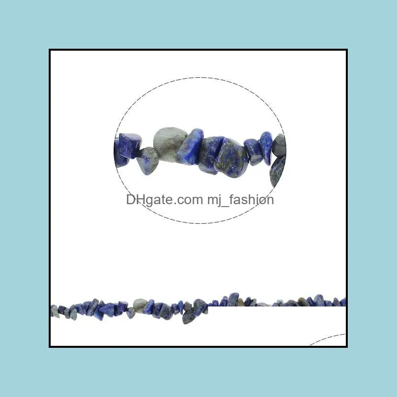 8mm new fashion diy making loose nuggets beads for bracelet necklace jewelry 5-8mm real natural lapis lazuli stone chips beads