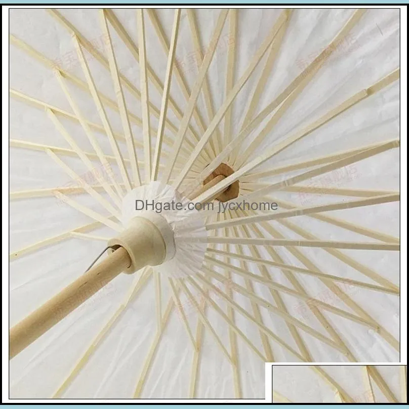 bridal wedding parasols white paper umbrellas chinese mini craft umbrella 4 diameter 20 30 40 60cm wedding umbrellas for wholesale 642