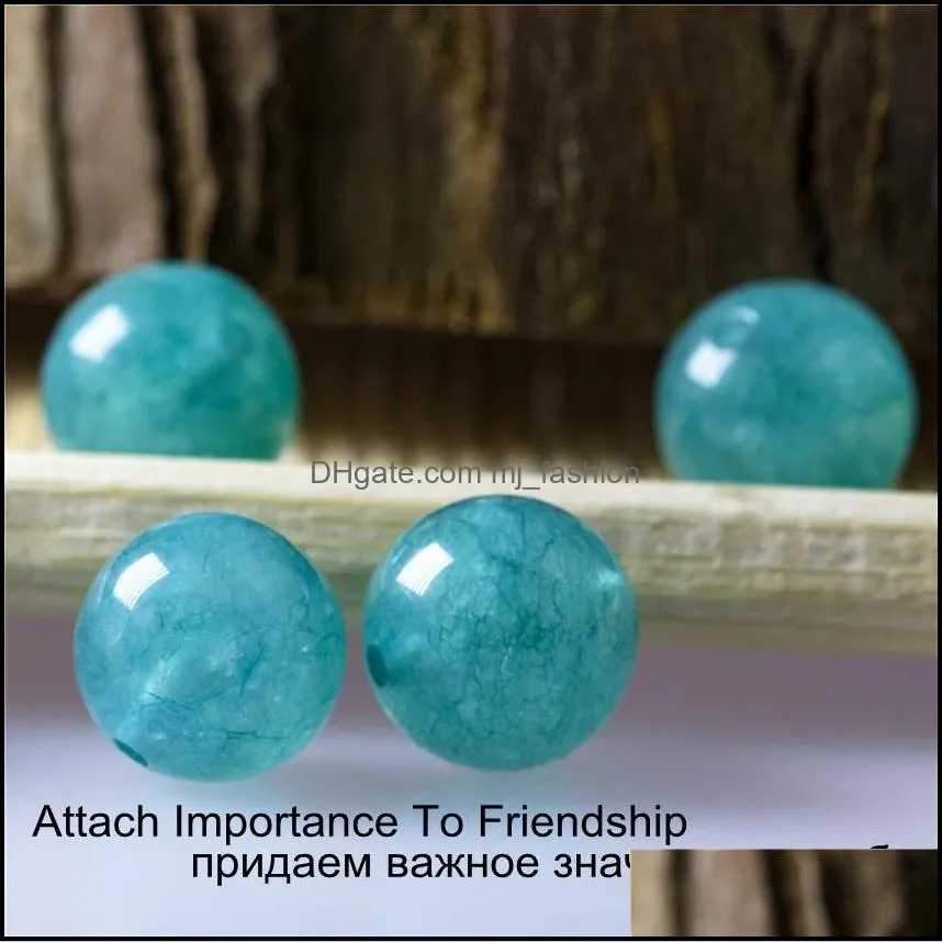 8mm natural stone beads lake blue jad round loose beads for beading necklaces jewelry beading supplies for bracelet 6-12mm