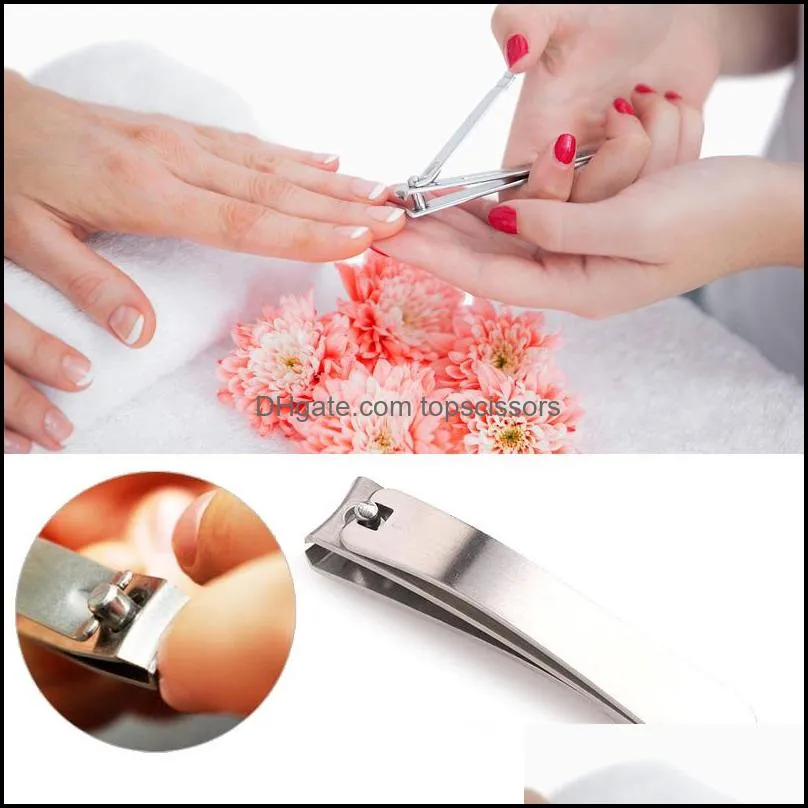 large stainless steel steel nail clipper cutter professional manicure trimmer high quality toe nail clipper with clip catcher