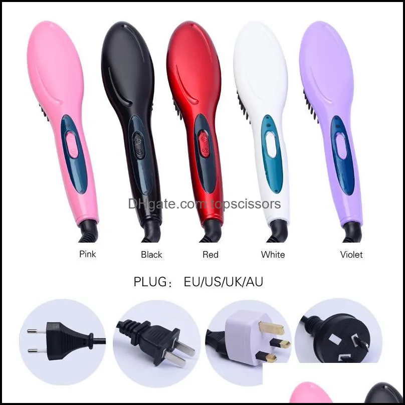 hair brush fast hair straightener comb electric brush comb irons auto straight hair comb brush tool