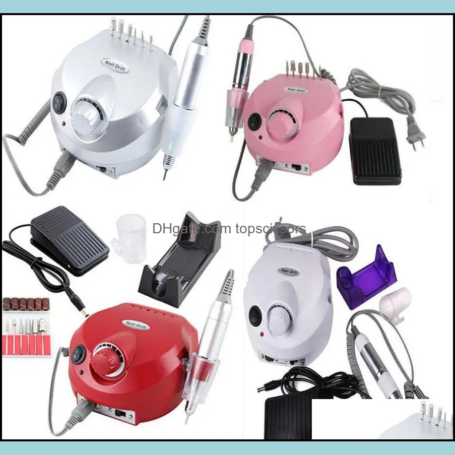 professional electric nail drill machine manicure kits file drill bits sanding band accessory nail salon tools