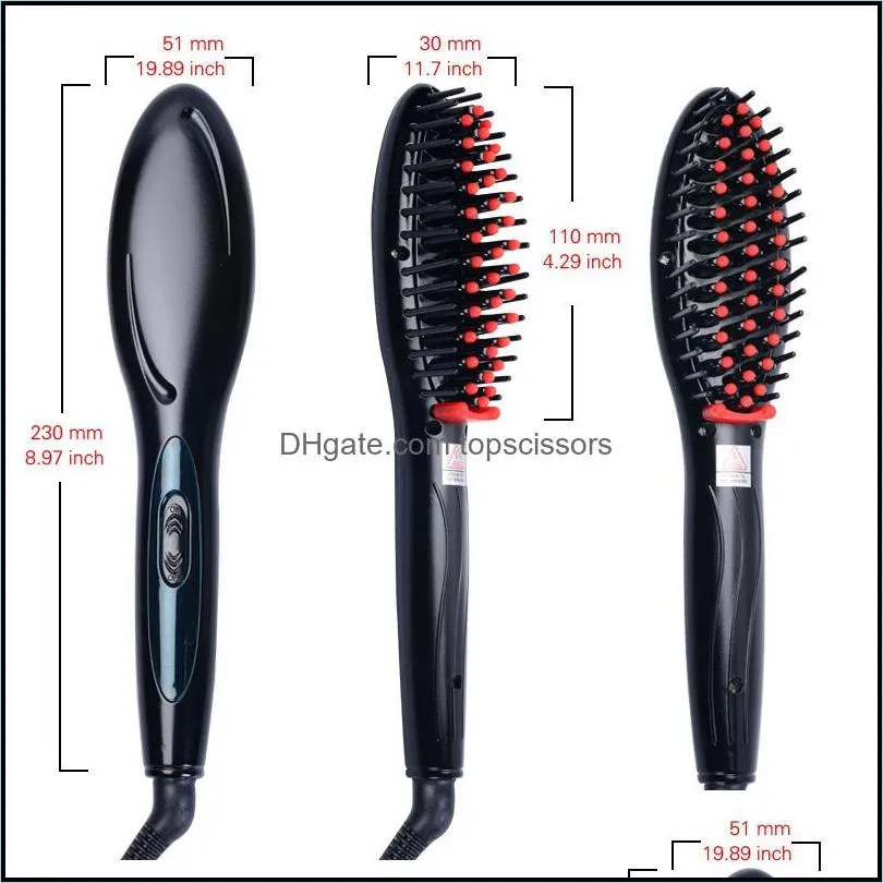 hair brush fast hair straightener comb electric brush comb irons auto straight hair comb brush tool