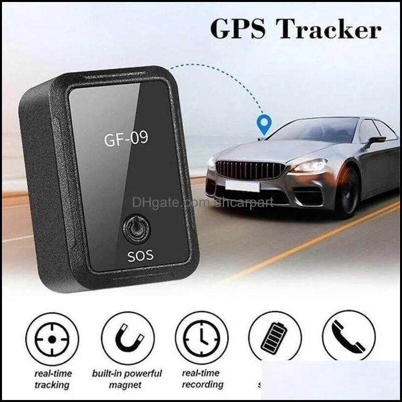 mini car gps tracker rastreador gf09 waterproof drop shock alarm voice/ app control locator
