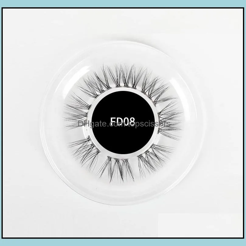 lashes segments diy eyelash extensions 3d glue bonded band natural individual lashes 10mm15mm fluffy wispy false eyelashes set for