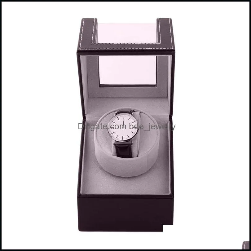 storage organizer display casket motor shaker holder automatic mechanical watch winder box winding case holder us plug