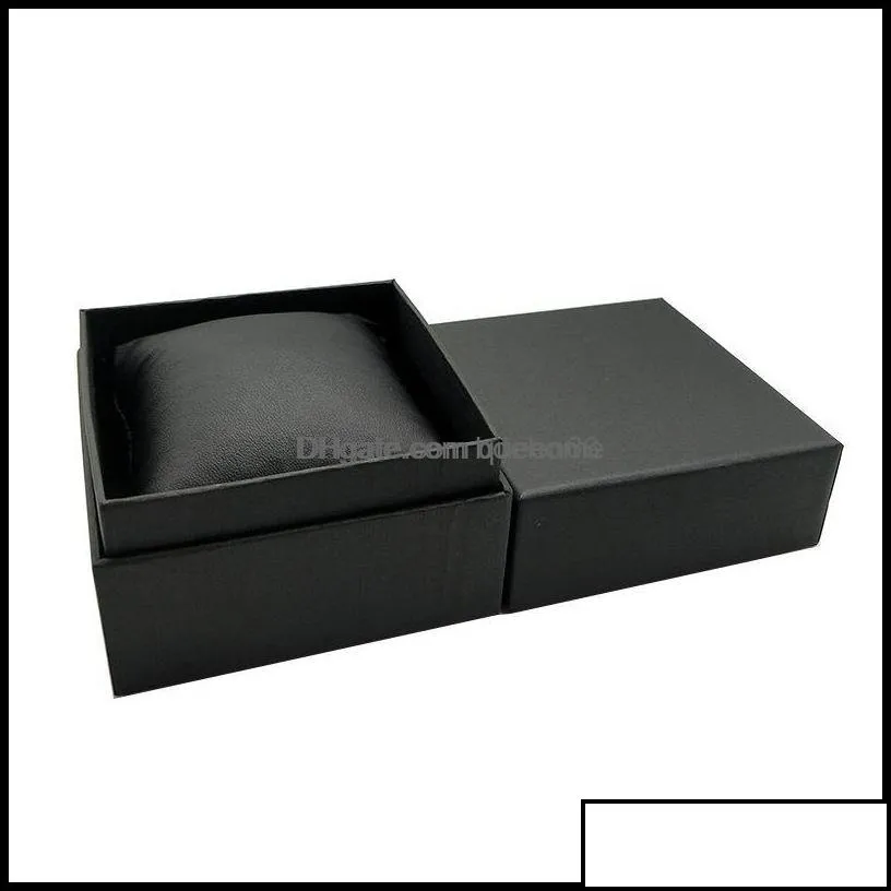 jewelry boxes packaging display 5pcs cases black paper with veet cushion pillow watch storage bracelet organizer gift box 642 q2 drop