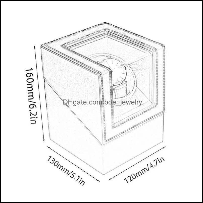 storage organizer display casket motor shaker holder automatic mechanical watch winder box winding case holder us plug