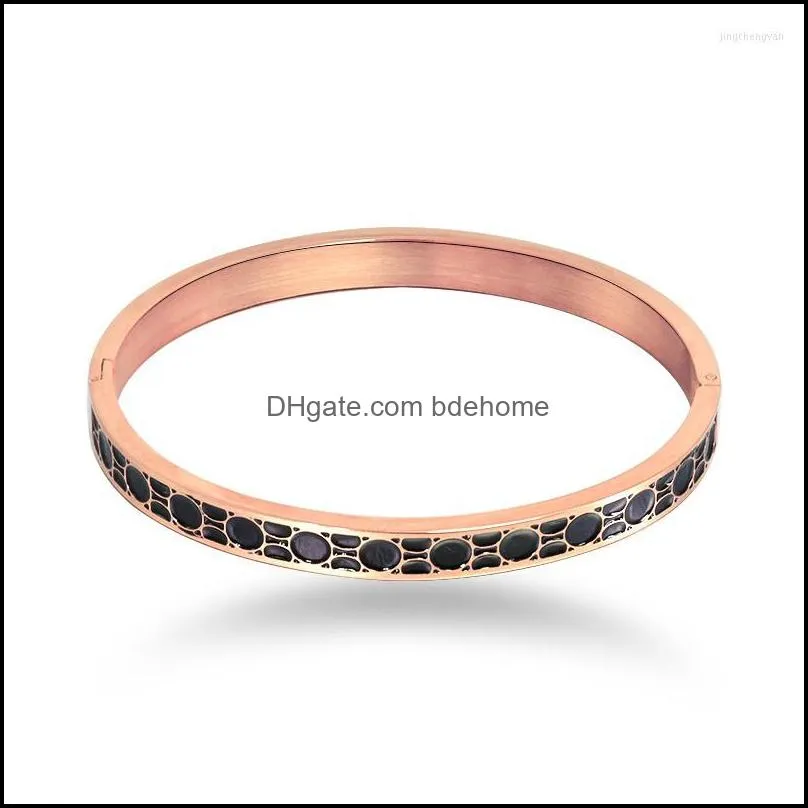 bangle hand bracelets for women stainless steel jewelry rose gold costume accessories cuffs couple personalized hard