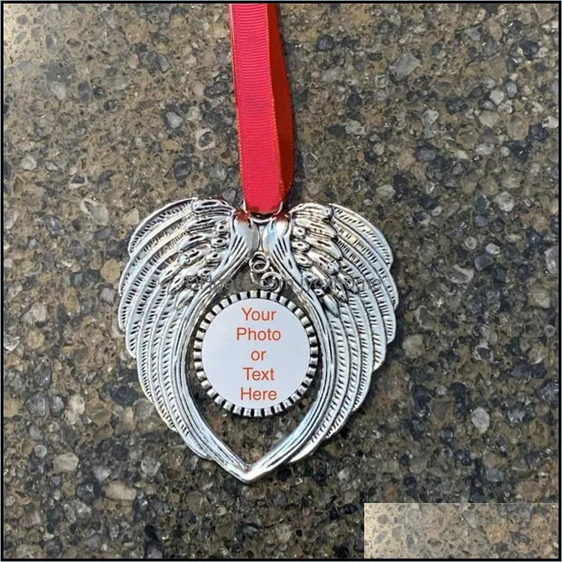 sublimation blanks christmas ornament decorations angel wings shape blank add your own image and background new yjl44 120 s2