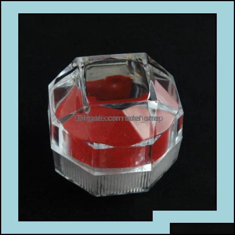 jewelry boxes packaging display 20pcs/lot package ring earring box acrylic transparent wedding drop delivery 2021 mfvxe