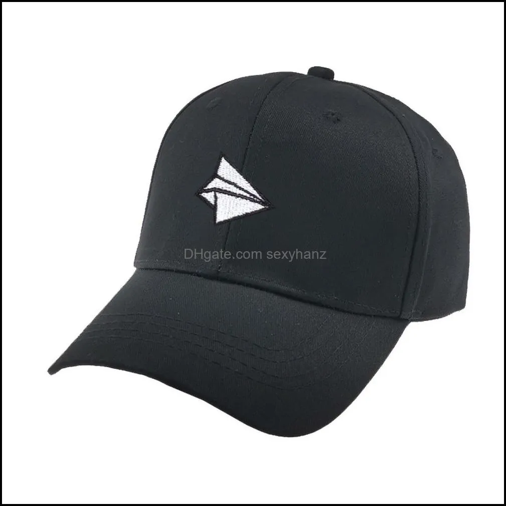 ball caps fashion paper airplane embroidery canvas leisure sun hat for outdoor sport autumn hats