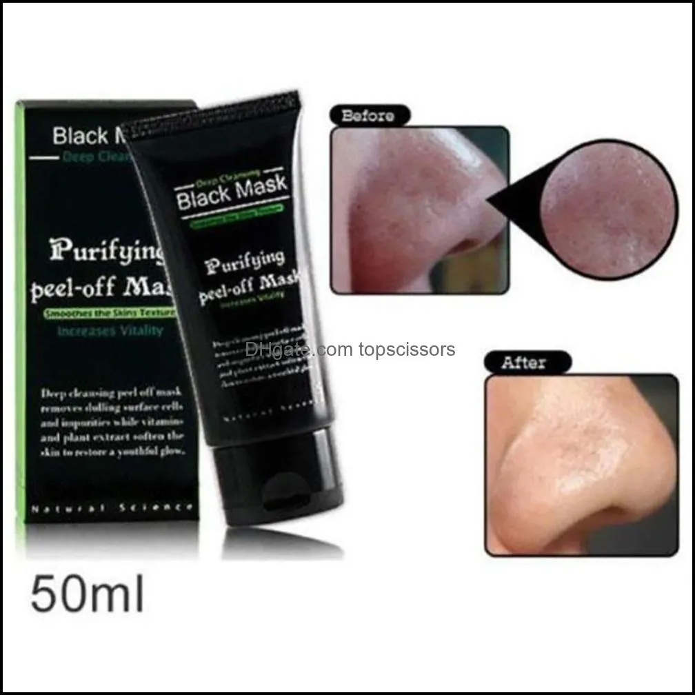 hot blackhead remove facial masks deep cleansing purifying peel off black nud facail face black mask 78