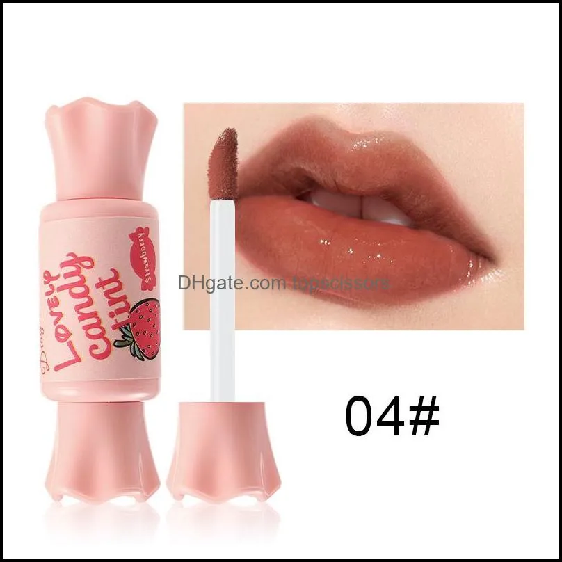 teayason lip gloss candy shape moisturizing waterproof long lasting lipstick liquid makeup 10g lipgloss cosmetic dhs